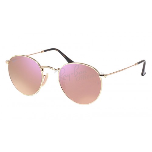 Round Metal RB 3447N 001/Z2 Flat Lenses
