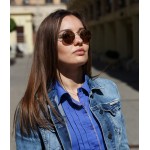 Round Metal RB 3447N 001/Z2 Flat Lenses