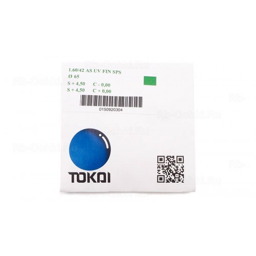 Линза Tokai 1.6 AS SPS